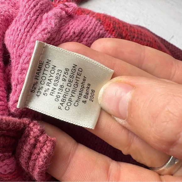 Christopher & Banks Colorful Patchwork Women's Sweater Hand Embroidered  Medium - Picture 9 of 9